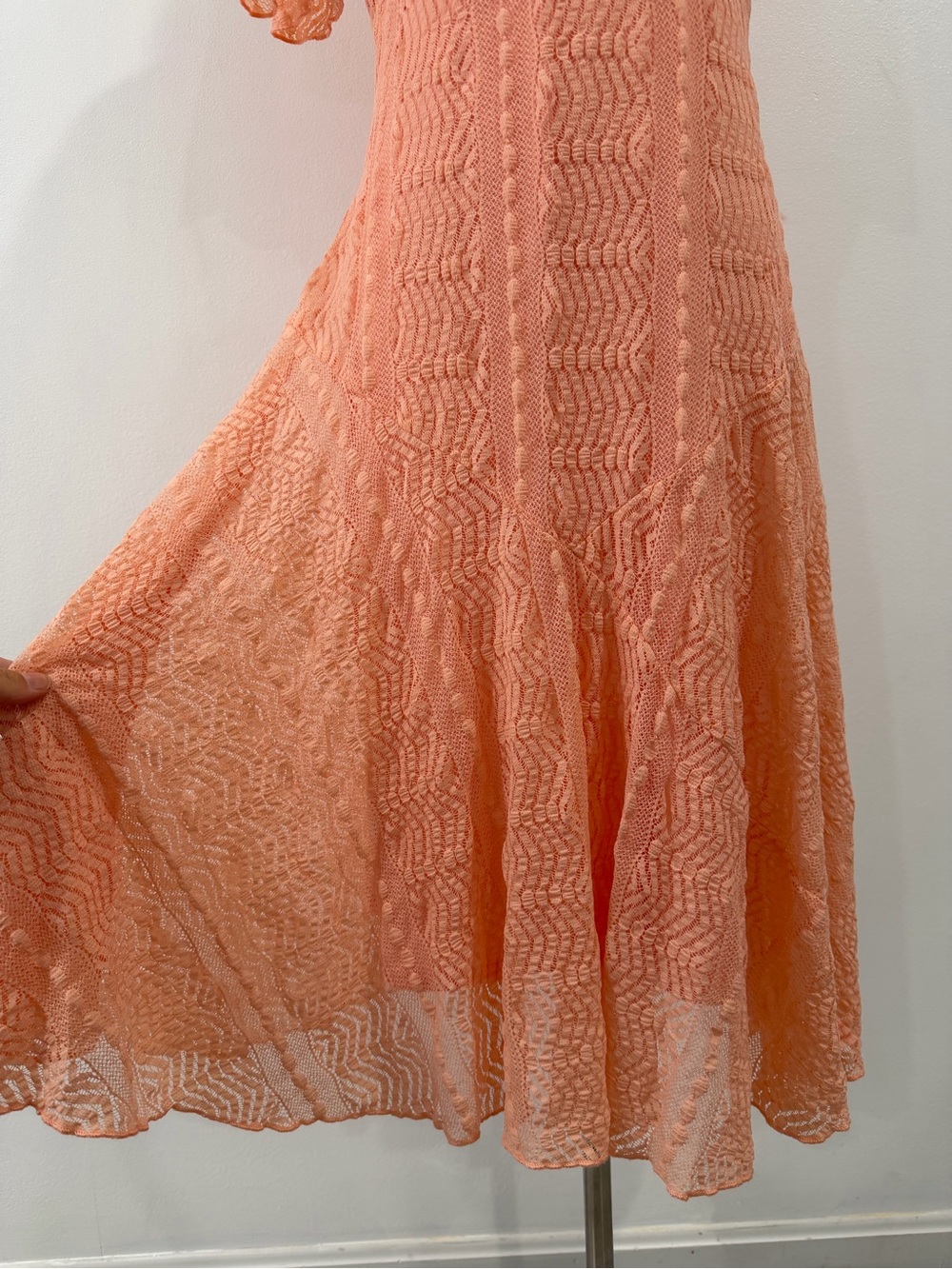 Rabbit Rabbit Rabbit Peach Lace Fit & Flare Dress 6 Fairy Romantic - Picture 7 of 13